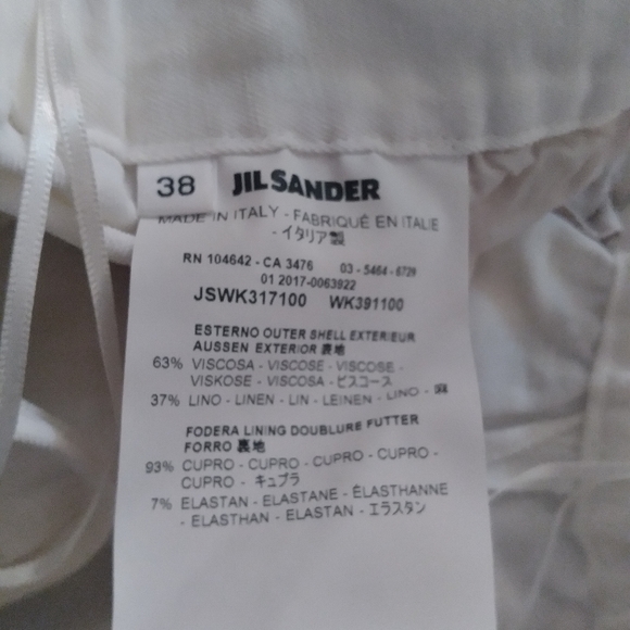 Jil Sander White Linen Pants (38) - Picture 6 of 15